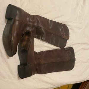 Dolce Vita Brown Leather slip on boots 7.5